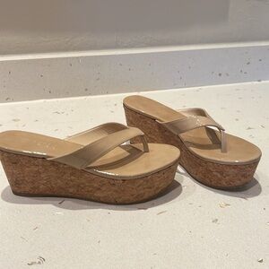 JIMMY CHOO Cream Cork Wedge BRAND NEW
